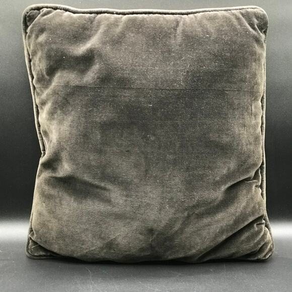 Set of 3 Needlepoint Petit Point Floral Throw Sofa Pillows Black Velvet Backing - Picture 6 of 15